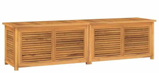 Alt view image 2 of 7 - vidaXL Garden Storage Box Warm wood Solid Teak Wood Large