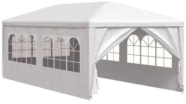 Alt view image 2 of 13 - vidaXL Party Tent Outdoor Canopy Tent Patio Gazebo Marquee Sunshade White