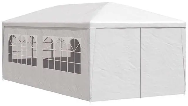 Alt view image 3 of 13 - vidaXL Party Tent Outdoor Canopy Tent Patio Gazebo Marquee Sunshade White