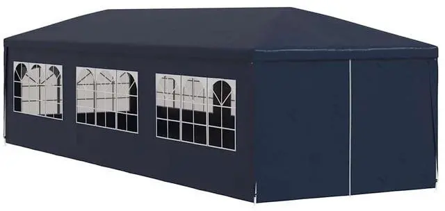 Alt view image 3 of 7 - vidaXL Party Tent Outdoor Canopy Tent Patio Gazebo Sunshade for Garden Blue