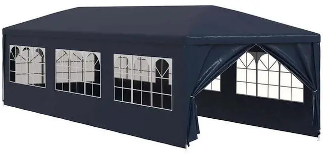 Alt view image 2 of 7 - vidaXL Party Tent Outdoor Canopy Tent Patio Gazebo Sunshade for Garden Blue