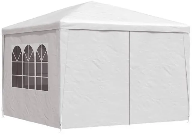 Alt view image 4 of 15 - vidaXL Party Tent Outdoor Canopy Tent Patio Gazebo Marquee Sunshade White