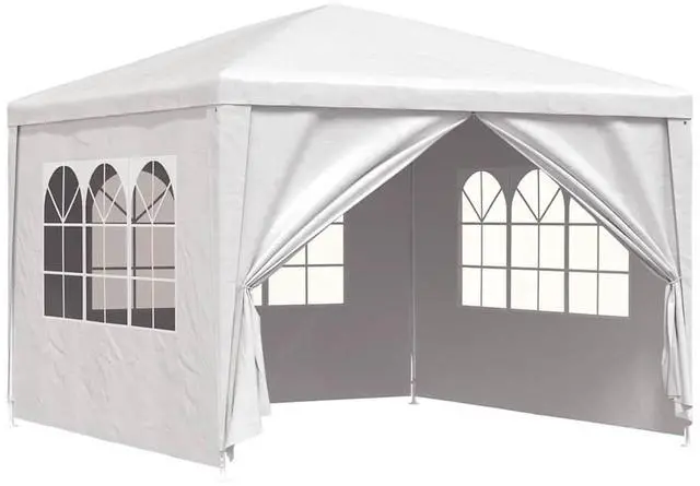Alt view image 3 of 15 - vidaXL Party Tent Outdoor Canopy Tent Patio Gazebo Marquee Sunshade White
