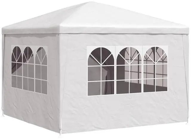 Alt view image 14 of 15 - vidaXL Party Tent Outdoor Canopy Tent Patio Gazebo Marquee Sunshade White