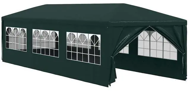 Alt view image 2 of 7 - vidaXL Party Tent Outdoor Canopy Tent Patio Gazebo Marquee Sunshade Green