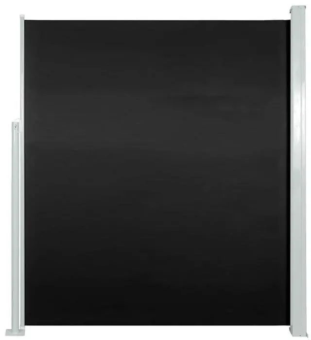 Alt view image 2 of 7 - vidaXL Retractable Side Awning Folding Privacy Screen Outdoor Divider Wall Black