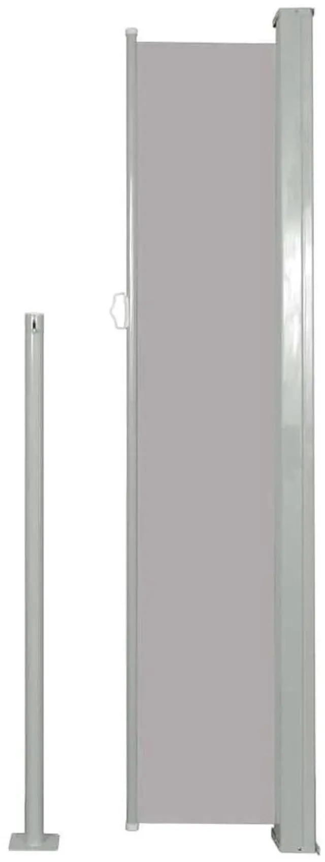 Alt view image 3 of 14 - vidaXL Retractable Side Awning 63"x196.9" Gray Privacy Screen Shade Blind