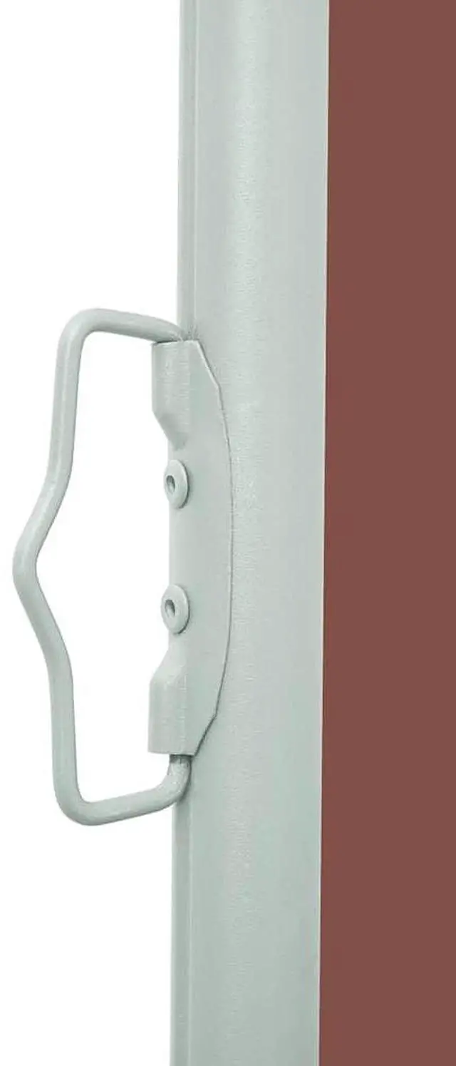 Alt view image 7 of 15 - vidaXL Patio Retractable Side Awning 39.4"x197" Brown Sunshade Privacy Divider