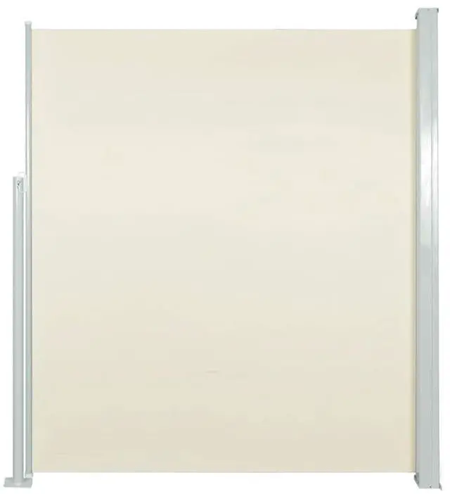 Alt view image 2 of 20 - vidaXL Patio Retractable Side Awning 47.2"x197" Cream Sunshade Privacy Divider