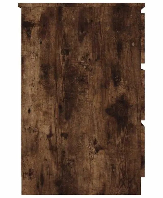 Alt view image 5 of 7 - vidaXL Desk Home Office Furniture Computer Desk Smoked Oak Engineered Wood