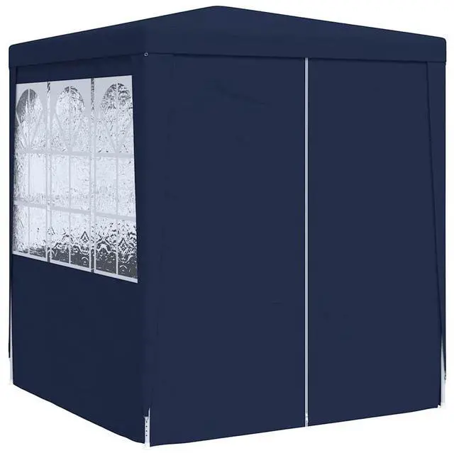 Alt view image 3 of 7 - vidaXL Professional Party Tent with Side Walls 6.6'x6.6' Blue 90 g/m