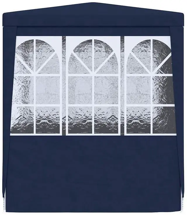 Alt view image 5 of 7 - vidaXL Professional Party Tent with Side Walls 6.6'x6.6' Blue 90 g/m