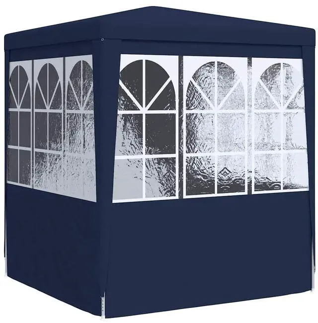 Alt view image 6 of 7 - vidaXL Professional Party Tent with Side Walls 6.6'x6.6' Blue 90 g/m