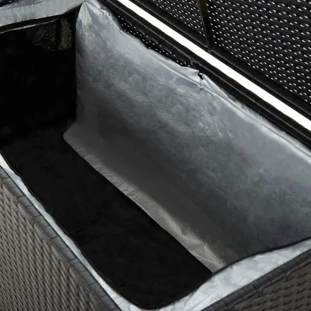 Alt view image 6 of 7 - vidaXL Outdoor Storage Deck Box Chest for Patio Cushions Garden Tools Black