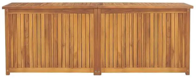 Alt view image 3 of 7 - vidaXL Patio Box Deck Box with Lid Patio Cabinet Storage Chest Solid Wood Teak