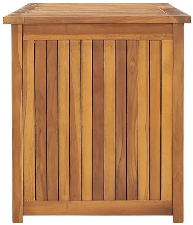Alt view image 7 of 7 - vidaXL Patio Box Deck Box with Lid Patio Cabinet Storage Chest Solid Wood Teak