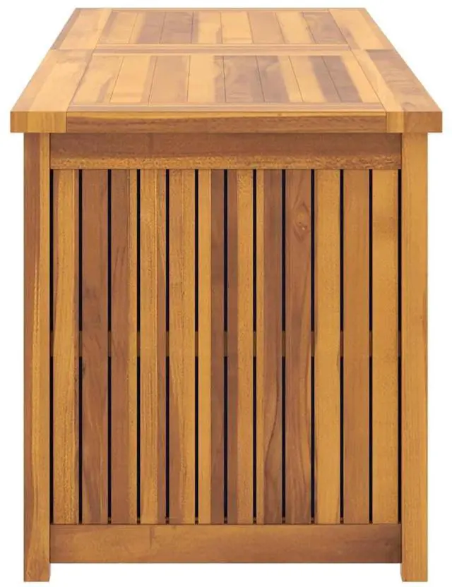 Alt view image 5 of 7 - vidaXL Patio Box Deck Box with Lid Patio Cabinet Storage Chest Solid Wood Teak