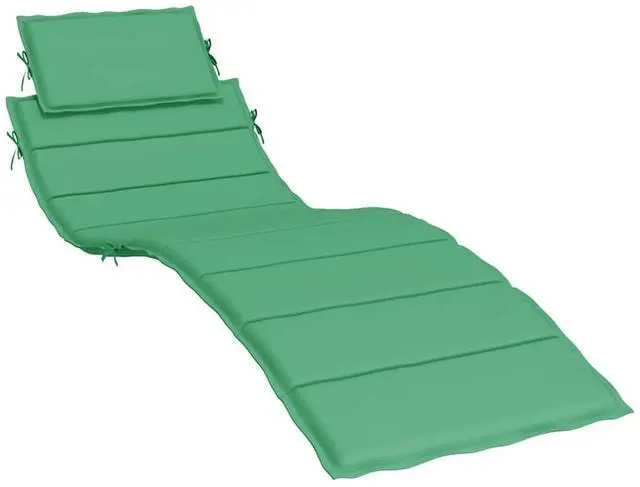 Main image of vidaXL Sun Lounger Cushion Green 186x58x4cm Oxford Fabric