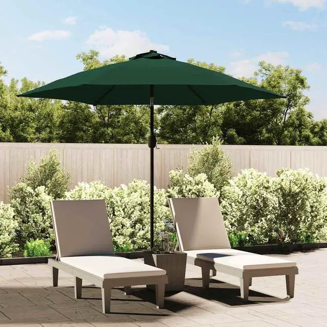 Alt view image 3 of 7 - vidaXL Garden Parasol with Metal Pole 390 cm Anthracite