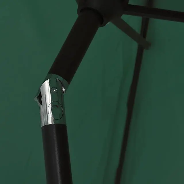 Alt view image 7 of 7 - vidaXL Garden Parasol with Metal Pole 390 cm Anthracite