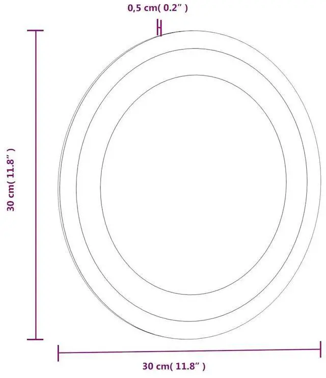 Alt view image 4 of 7 - vidaXL LED Bathroom Mirror Transparent Glass Medium LED Bathroom Mirror