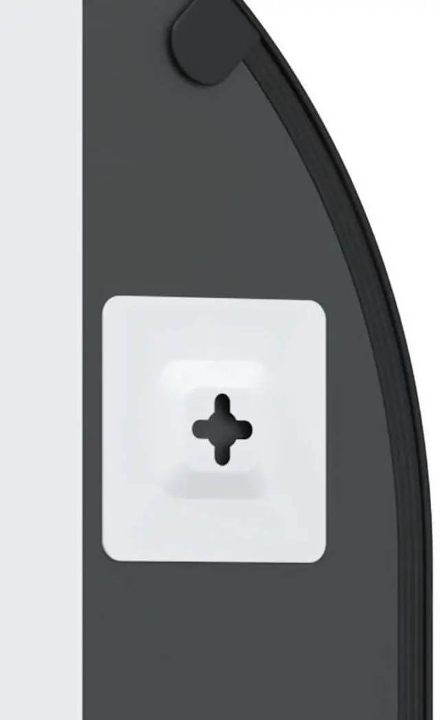 Alt view image 6 of 7 - vidaXL Wall Mirror Black Powder-coated iron, glass Medium Minimalistic