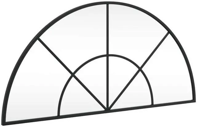 Alt view image 2 of 7 - vidaXL Wall Mirror Black Glass 31.5 x 15.7 in Minimalistic Wall Mirror