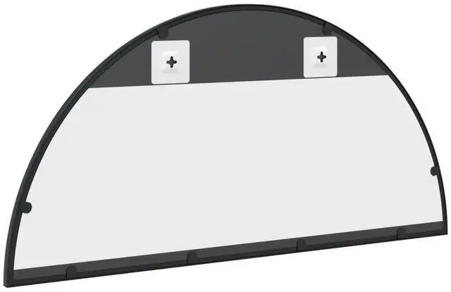 Alt view image 5 of 7 - vidaXL Wall Mirror Black Glass 31.5 x 15.7 in Minimalistic Wall Mirror