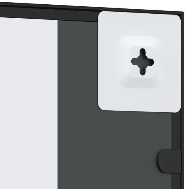 Alt view image 6 of 7 - vidaXL Wall Mirror Black Glass, Powder-coated iron 15.7x31.5 in