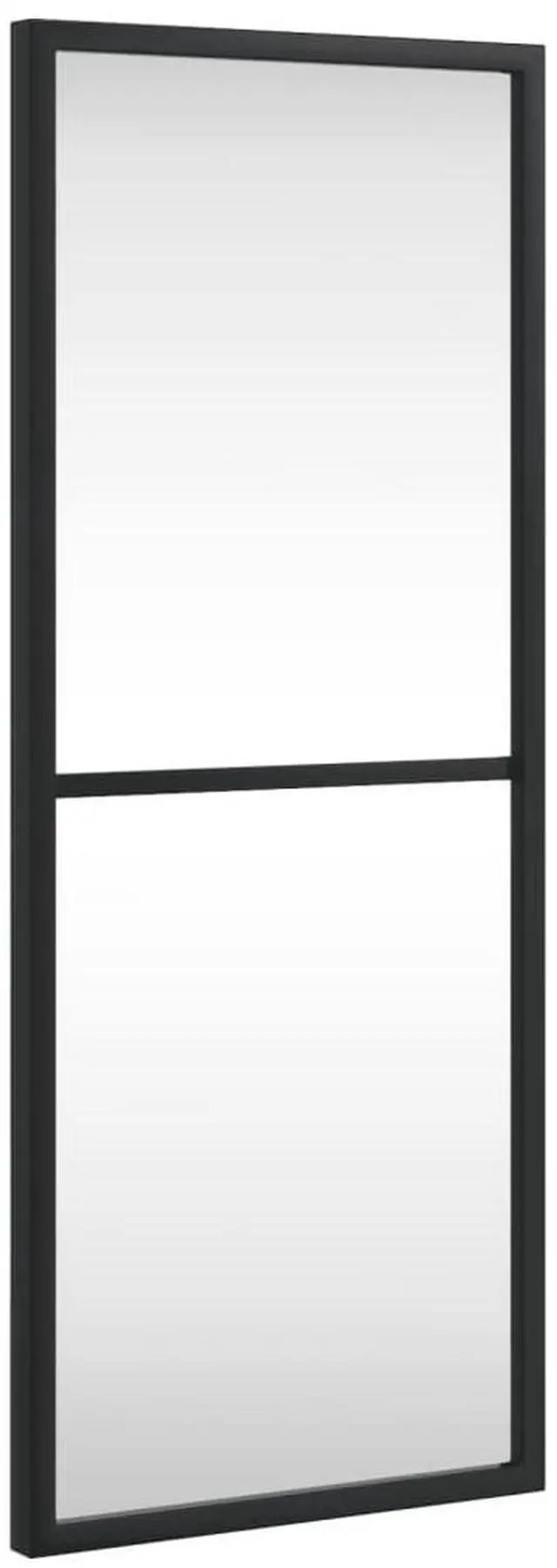 Alt view image 2 of 7 - vidaXL Wall Mirror Black Glass, Powder-coated iron 7.9 x 19.7 in