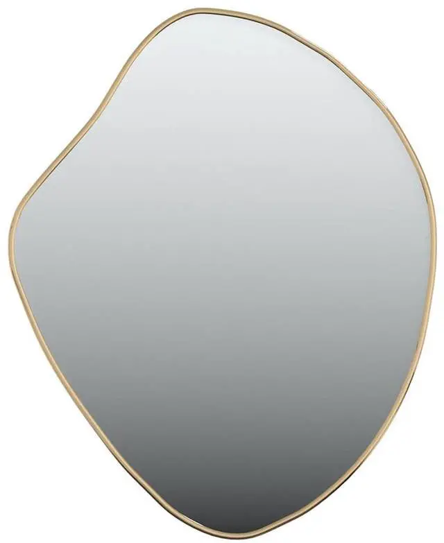 Alt view image 2 of 7 - vidaXL Wall Mirror Gold Glass, PVC Medium Wall mounting Wall Mirror