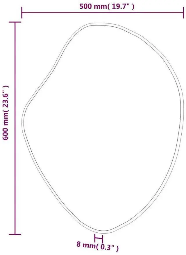 Alt view image 4 of 7 - vidaXL Wall Mirror Gold Glass, PVC Medium Wall mounting Wall Mirror