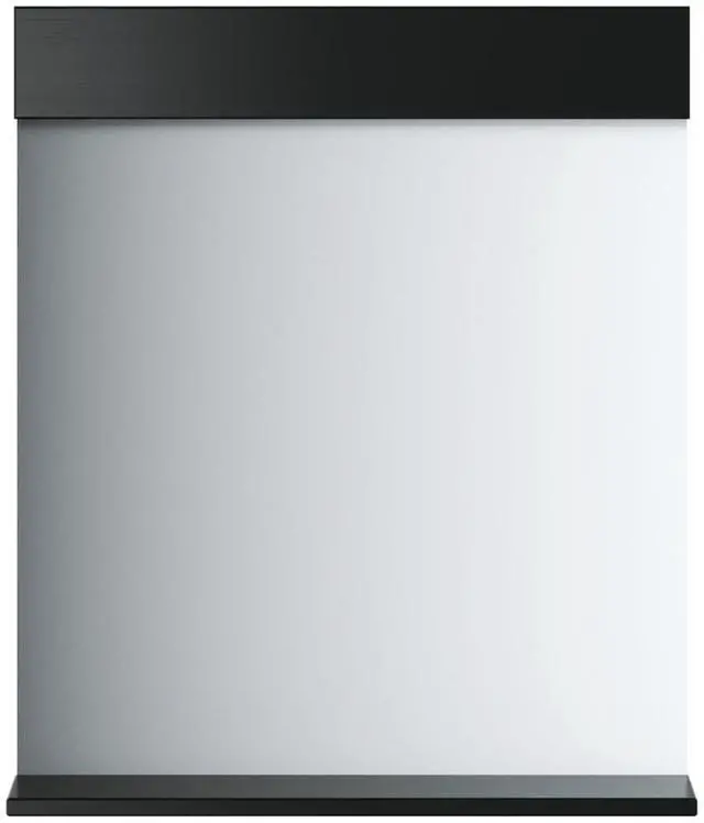 Alt view image 2 of 6 - vidaXL Bathroom Mirror Black Solid pine wood, glass