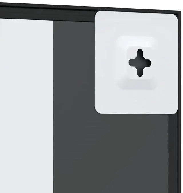 Alt view image 6 of 7 - vidaXL Wall Mirror Black Glass and Powder-Coated Iron 12 in x 12 in