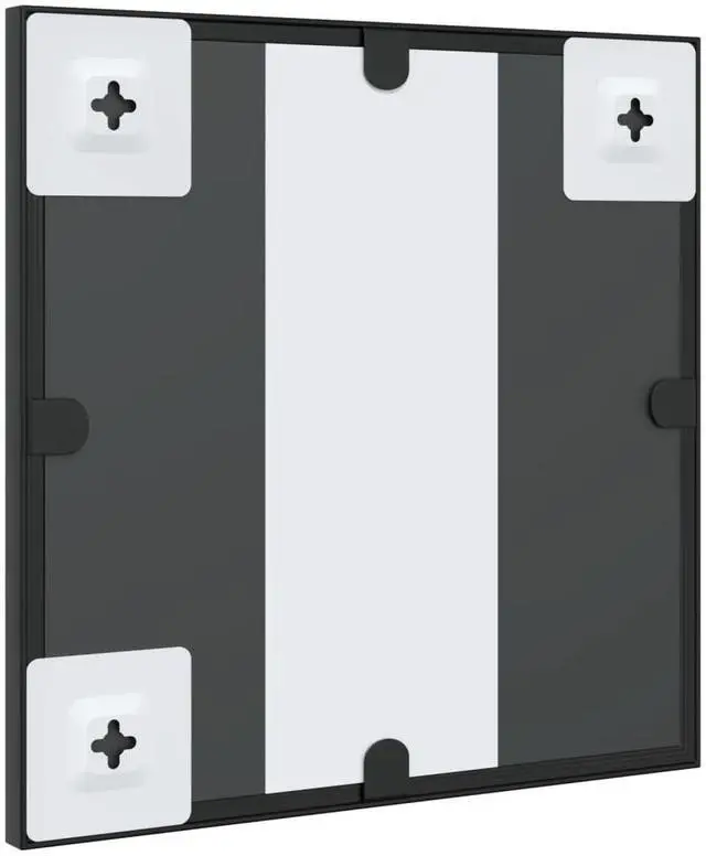 Alt view image 5 of 7 - vidaXL Wall Mirror Black Glass and Powder-Coated Iron 12 in x 12 in