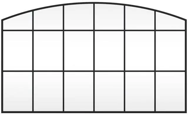 Alt view image 3 of 7 - vidaXL Wall Mirror Black Glass, Powder-coated iron 39.4 x 23.6 in