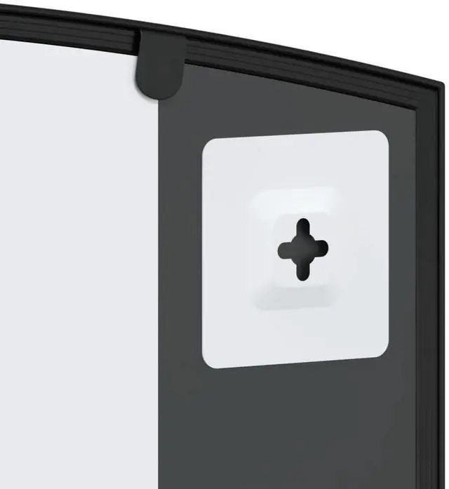 Alt view image 6 of 7 - vidaXL Wall Mirror Black Glass, Powder-coated iron 39.4 x 23.6 in