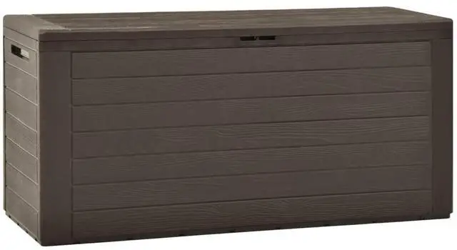 Alt view image 2 of 7 - vidaXL Outdoor Storage Box Deck Box with Lid Patio Cabinet Storage Chest Brown