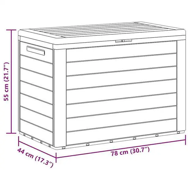 Alt view image 4 of 7 - vidaXL Outdoor Storage Box Deck Box with Lid Outdoor Patio Cabinet Anthracite