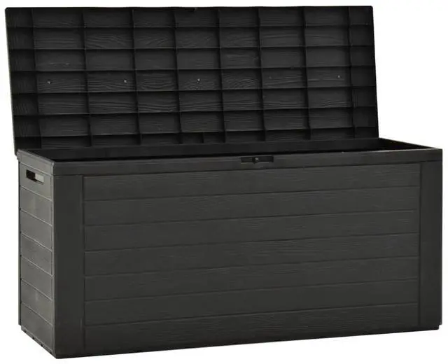 Alt view image 6 of 7 - vidaXL Outdoor Storage Box Deck Box with Lid Outdoor Patio Cabinet Anthracite