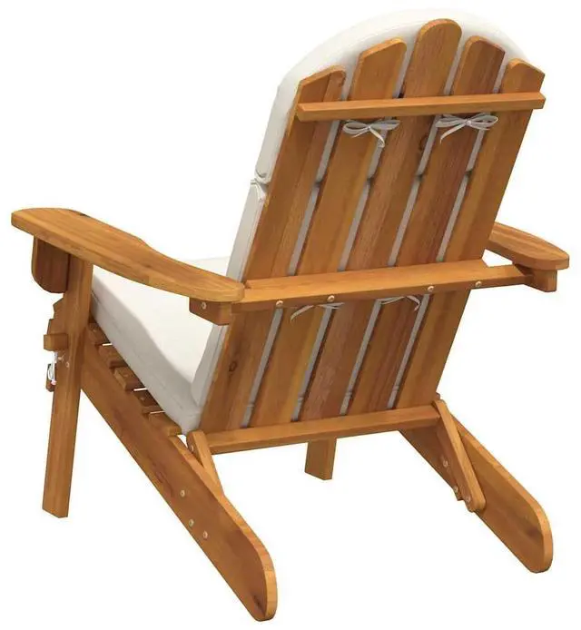 Alt view image 6 of 7 - vidaXL Adirondack Chair Patio Adirondack Chair with Cushions Solid Wood Acacia