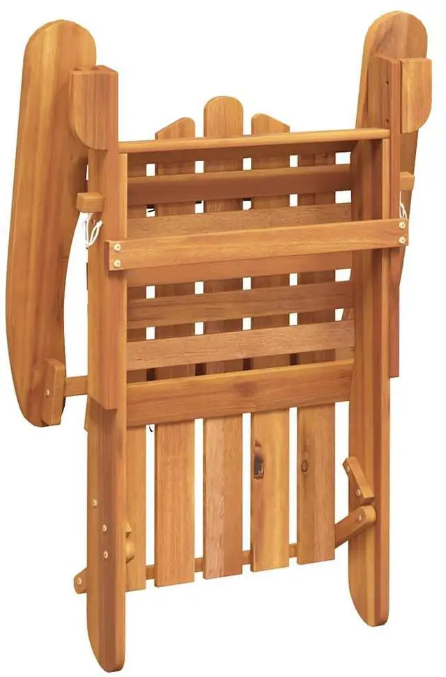 Alt view image 3 of 7 - vidaXL Adirondack Chair Patio Adirondack Chair with Footrest Solid Wood Acacia