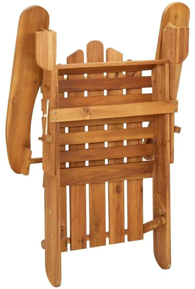 Alt view image 6 of 7 - vidaXL Adirondack Chair Patio Adirondack Chair with Footrest Solid Wood Acacia
