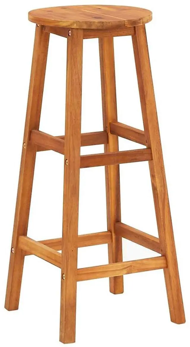 Alt view image 3 of 7 - vidaXL Bar Stools Counter Height Stool Island Stool 6 Pcs Solid Acacia Wood