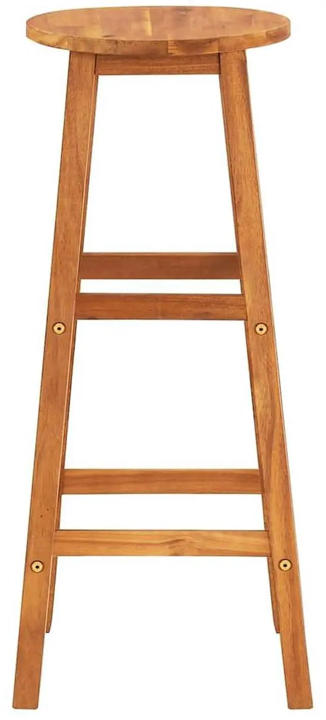 Alt view image 5 of 7 - vidaXL Bar Stools Counter Height Stool Island Stool 6 Pcs Solid Acacia Wood