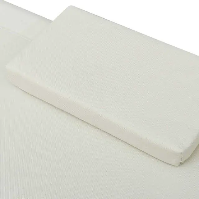 Alt view image 5 of 7 - vidaXL Outdoor Double Chaise Lounge Daybed with Canopy and Pillows Cream White