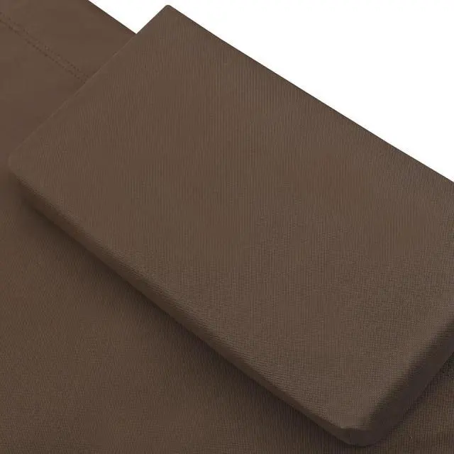 Alt view image 5 of 7 - vidaXL Outdoor Double Chaise Lounge Outdoor Daybed with Canopy and Pillows Brown
