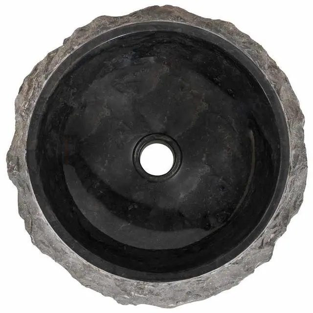 Alt view image 15 of 16 - vidaXL Sink 15.7"x4.7" Marble Black