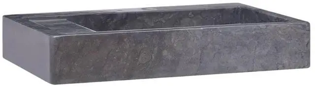 Alt view image 10 of 15 - vidaXL Sink Black 22.8"x15.4"x3.9" Marble