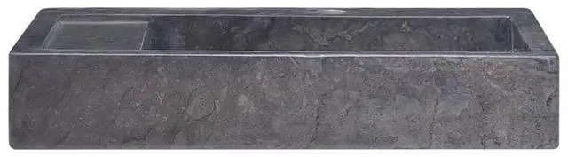Alt view image 11 of 15 - vidaXL Sink Black 22.8"x15.4"x3.9" Marble